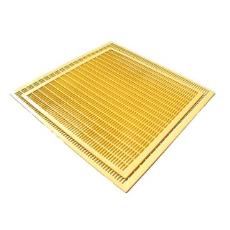 Műanyag anyarács - sárga öntött műanyag - 478x378 mm
